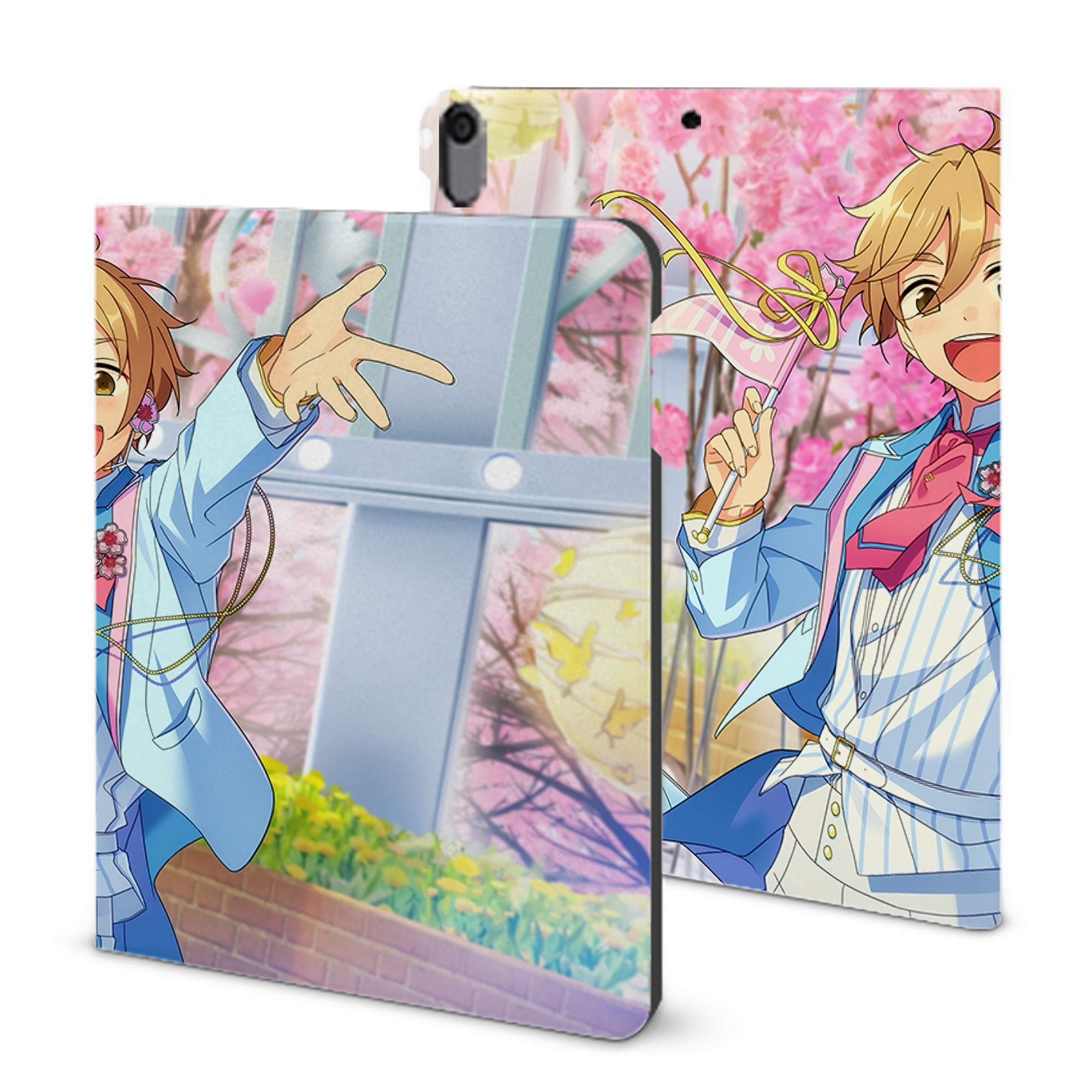 （画像用） あんさんぶるスターズ! Ensemble Stars IPad ケース ブック型 PUレザー TPU 耐衝撃 軽量 薄型 ペン収納なし 全面保護 IPad 各モデル対応